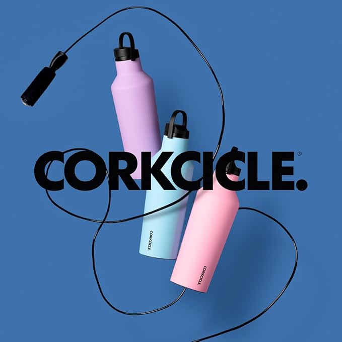 Corkcicle Sport Canteen Insulated Tumbler, Sun-Soaked Pink, 32 oz – Reusable Water Bottle Keeps Beverages Cold for 25 Hours & Hot 12 Hours – Cupholder Friendly Tumbler with Screw-On Cap