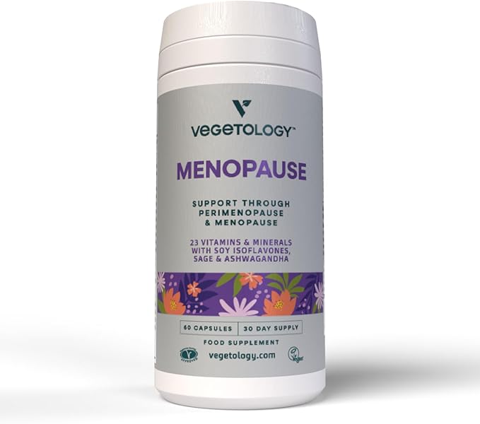 Vegan Menopause Supplements (60 Capsules) — Perimenopause and Menopause Vitamins — Women's Supplements — Perimenopause Supplements for Women — Food Supplement — Menopause Support