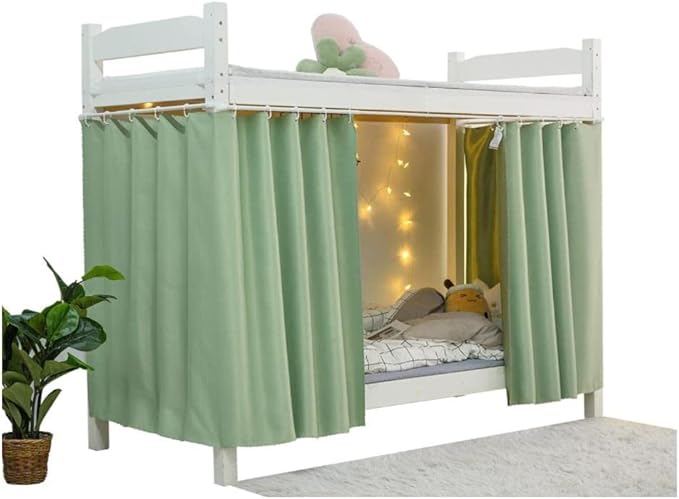 Dorm Home Solid Thicken Bunk Blackout Bed Curtains Cloth Bed Canopy Students Single Sleeper,2panel