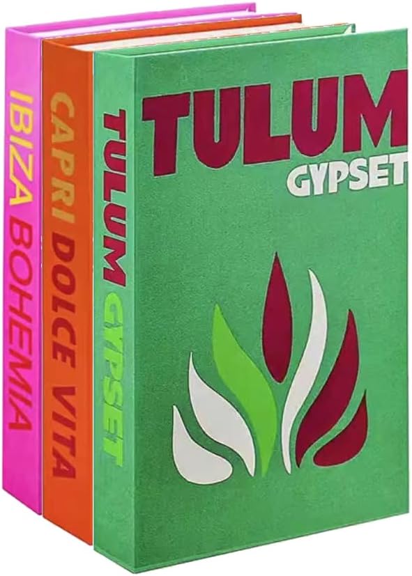 Preppy Room Decor Aesthetic,Coffee Table Books Decor,Preppy Books,Miami BookïŒDdecorative Books for Home Decor Set of 3 (Green)