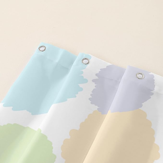 AILONEN Frog Shower Curtain, Cute Frog Bathroom Curtain,Music Frog Green Cartoon Kids Shower Curtain 72" W*78" H Polyester Waterproof Frog Bathroom Curtain with 12 Hooks