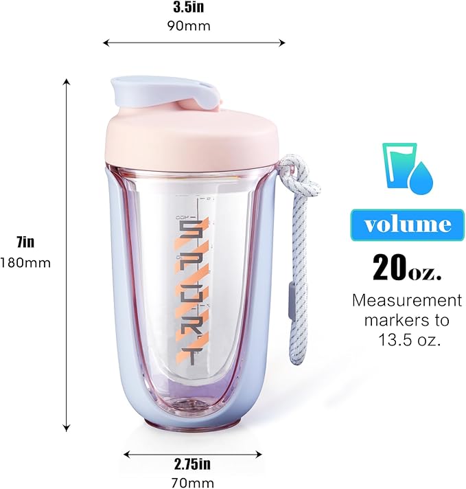 shaker cups for protein shakes 20 oz protein shaker bottle,Leak Proof,The Perfect Shaker for the Gym, Pre-Workout Bottle,Cocktail Shaker Cup,Weight Loss Supplement Shakes