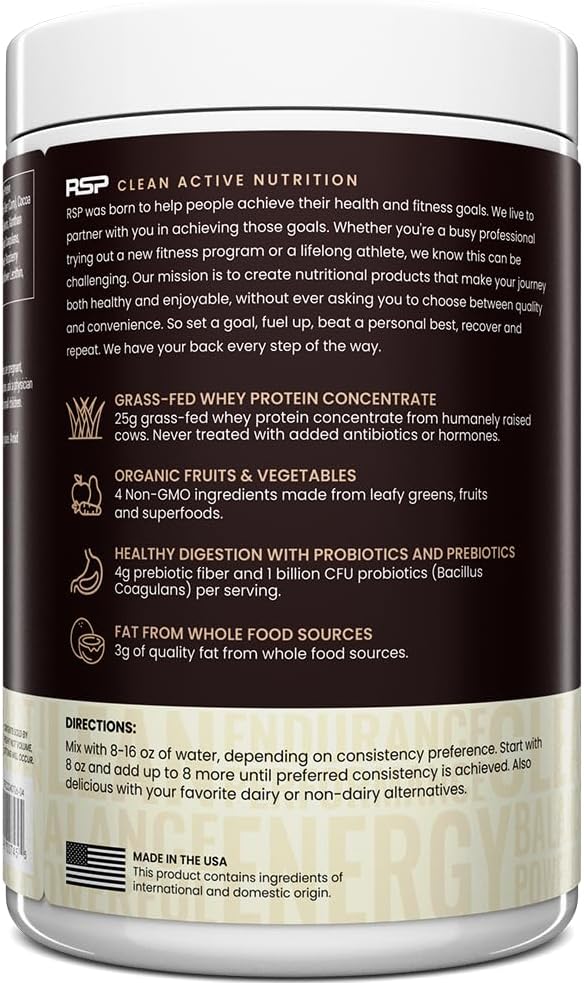 TrueFit Gut Healthy Protein Powder, Grass-Fed Whey Meal Replacement Shake with Prebiotics, Probiotics, & Organic Superfoods, Keto Friendly, Gluten Free