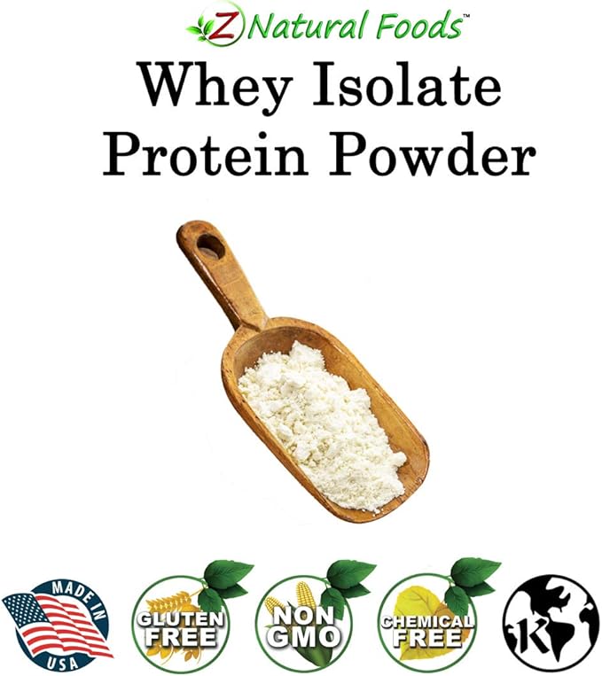Z Natural Foods Ultra Whey Protein Isolate Powder - Pure, Unflavored, Unsweetened Whey Protein Powder - Flavorless Whey Isolate with Vital Proteins for Fitness, Sports Nutrition, Immune Support, 1 lb