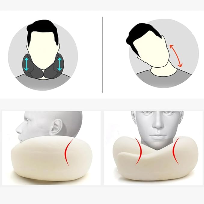 Travel Pillows for Airplanes,2024 New Travel Pillow,Travel Neck Pillow Neck Pillow Airplane Memory Foam Travel Pillow Neck Pillow for Traveling Suitable for Airplanes,Offices and Cars(Black)