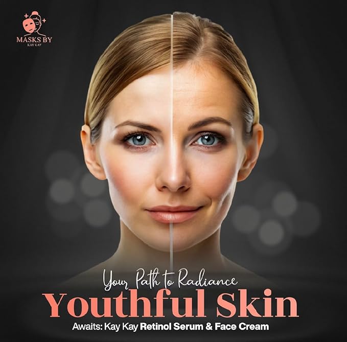 Retinol 3-Piece Set: Face Cream, Moisturizer, and Firming Serum for Women - Skin Care Exfoliant