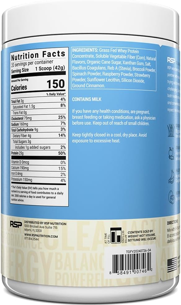 TrueFit Gut Healthy Protein Powder, Grass-Fed Whey Meal Replacement Shake with Prebiotics, Probiotics, & Organic Superfoods, Keto, Gluten Free 1.85 lbs