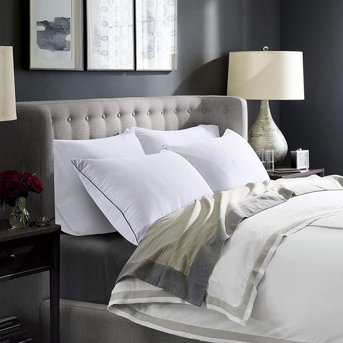 HUXMEYSON Pillows Queen Size Set of 4, Bed Pillows Set of 4, Down Alternative Luxury Hotel Pillows for Sleeping,Queen Pillows Set of 4 for Side and Back Sleepers