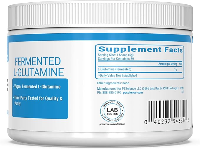 PEScience TruGlutamine Unflavored (Superior Glutamine Formula), 5.3 oz - 30 servings