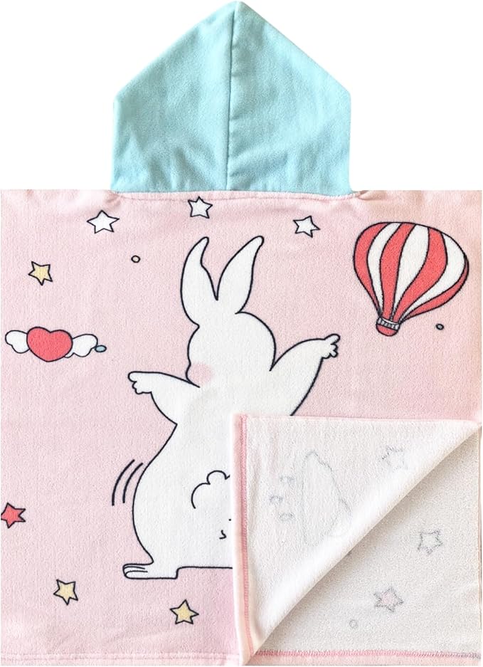 NovForth Kids Beach Towel for Boys Girls, Hooded Bath Towel Wrap, Toddler Pool Towel with Hood