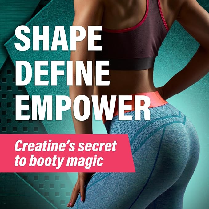 5g Creatine Monohydrate Powder Optimized for Women Booty Gain +2000mg Collagen +1g BCAA 2:1:1 (No Fillers) Supports Lean Muscles & Recovery, Pump, Energy & Stamina - Micronized, Natural & Made in USA