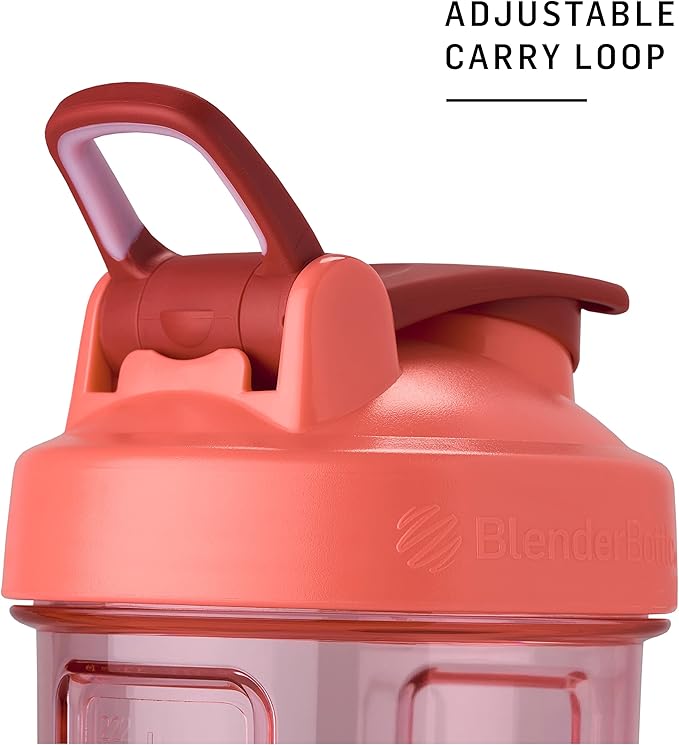 BlenderBottle Disney Princess Shaker Bottle Pro Series, Perfect for Protein Shakes and Pre Workout, 28-Ounce, Belle,Red