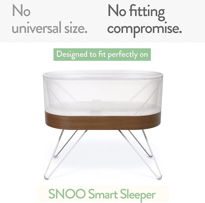 Bassinet Fitted Sheets Compatible with SNOO Happiest Baby Oval Bassinet – Snuggly Soft 100% Jersey Cotton – Light + Dark Grey – 2 Pack