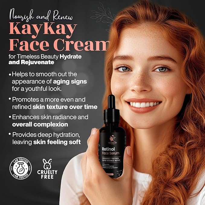 Retinol 3-Piece Set: Face Cream, Moisturizer, and Firming Serum for Women - Skin Care Exfoliant