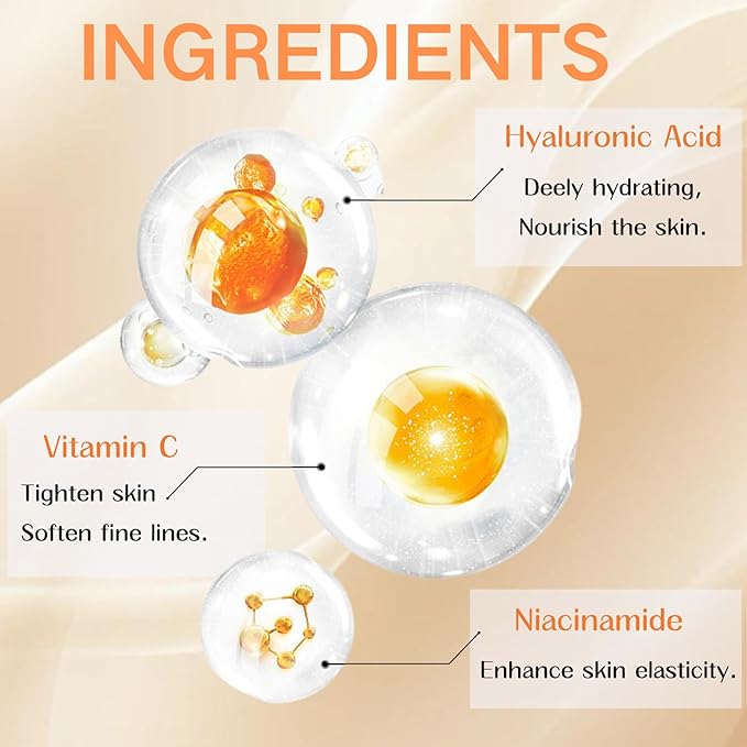 Skincare Kit Vitamin C Girls Gifts Mom Gift- Skin Care Set - Hydrating Gift Set for Women - Smoothing Skin Care for Teens 10-12 - Travel Size Face Kit with Serum,Eye Cream,Sunscreen,Face Cream(7pcs)