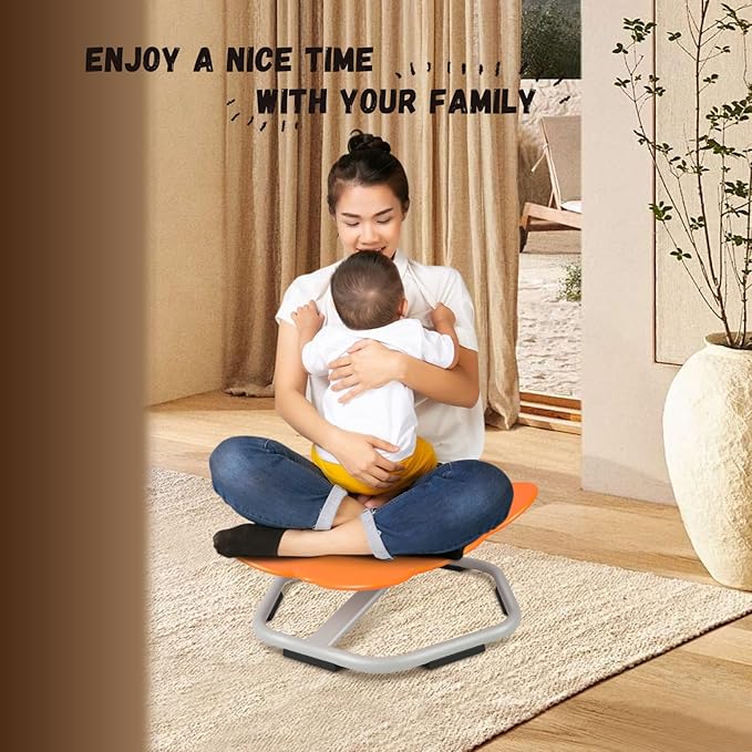 Elephant Kids Swivel Chair, Seat and Spinning Chair, Body Coordination Training Chair, Orange Non Slip Sensory Toys 360ยฐ Spinning Chair for Autistic Kids Aged 3+, Improving Toddler's Physical Fitness