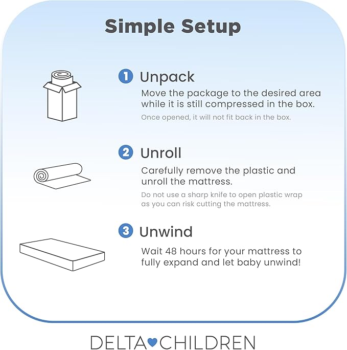Delta Children Starlit Sky 2-Stage Crib and Toddler Mattress – GREENGUARD Gold Certified, CertiPUR-US Certified Foam, Breathable Machine Washable Cover, Waterproof Barrier, Made in USA, Blue