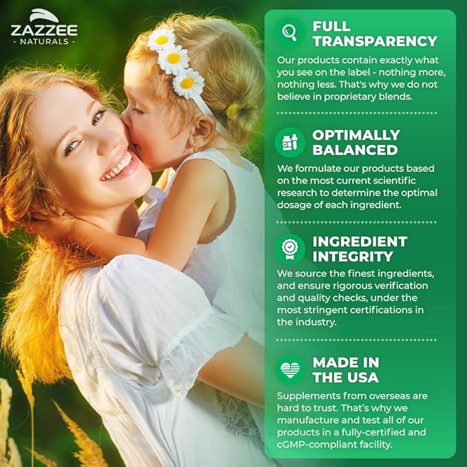 Zazzee Myo-Inositol + D-Chiro, with Folate (5-MTHF) + D3, 120 Vegan Capsules, Optimal 40:1 Inositol Ratio, 30 Day Supply, All-Natural, Non-GMO, Supports Hormone Balance and Ovulation, Made in The USA