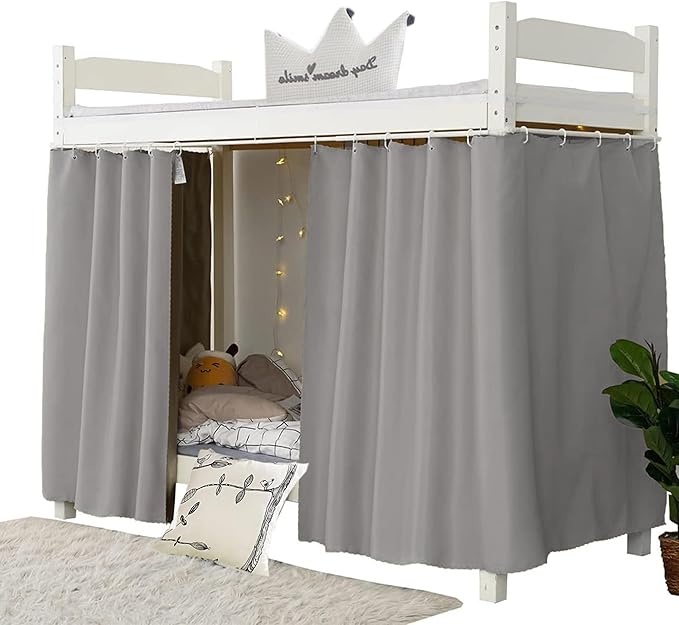Dorm Home Solid Thicken Bunk Blackout Bed Curtains Cloth Bed Canopy Students Single Sleeper,2panels