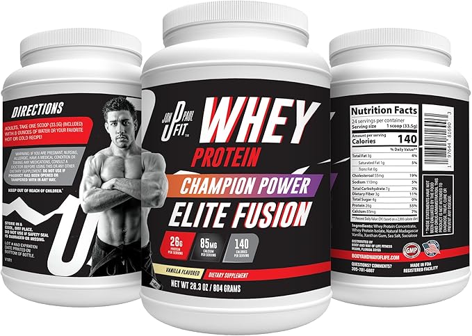 Vanilla Whey Protein Powder 28.3 Ounces - Pure Protein Powder for Good Health - Protein Powder Vanilla - Optimal Performance Protein Powder