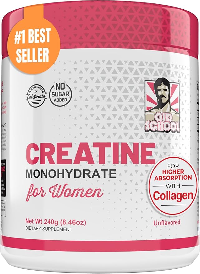 5g Creatine Monohydrate Powder Optimized for Women Booty Gain +2000mg Collagen +1g BCAA 2:1:1 (No Fillers) Supports Lean Muscles & Recovery, Pump, Energy & Stamina - Micronized, Natural & Made in USA