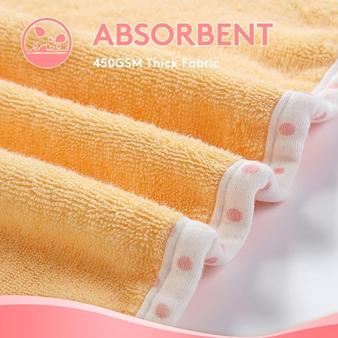 Hooded Towel for Kids 100% Cotton Ultra Soft with Unique Animal Design Large for Infants 3-10 Years (Chick)