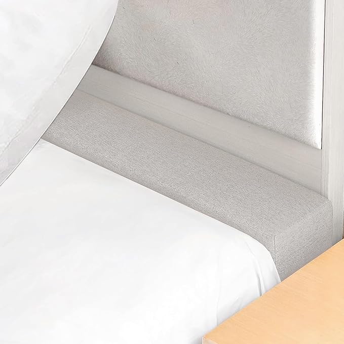 Mattress Extender, Bed Gap/Space Filler, Headboard Pillow Between Headboard and Mattress or Wall, High-Density Foam with Removable Cover(Light Grey-Twin/Twin XL-39 * 8 * 12in)