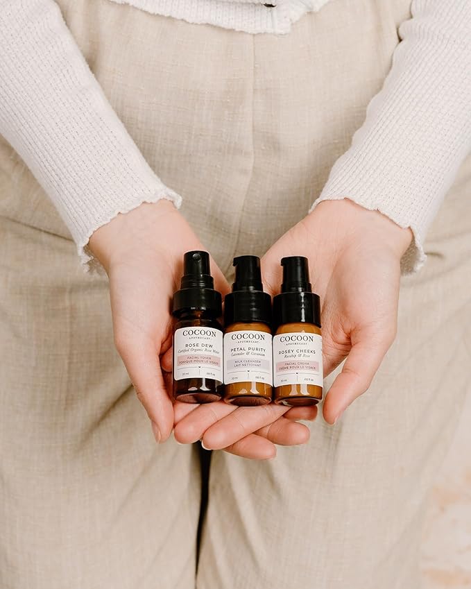 Skin Care Starter Kit for Normal Skin 3 x 0.68 fl oz | Ecocert Cosmos Natural + Organic | skin care sets & kits For Normal/Dry/Sensitive Skin, Perfect For Travel &Trial