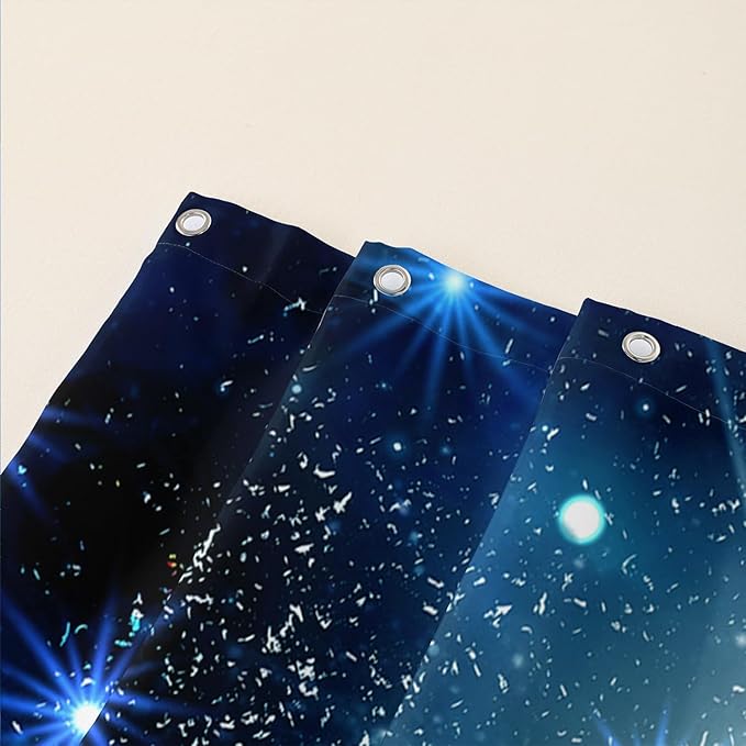 AILONEN 3D Sea Turtle Shower Curtain for Bathroom, Cute Turtle Blue Space Galaxy Bath Curtain,Kids Kawaii Ocean Turtle Decorative Watercolor Curtain with 12 Plastic Hooks for Boys Girls 48" W*72" H