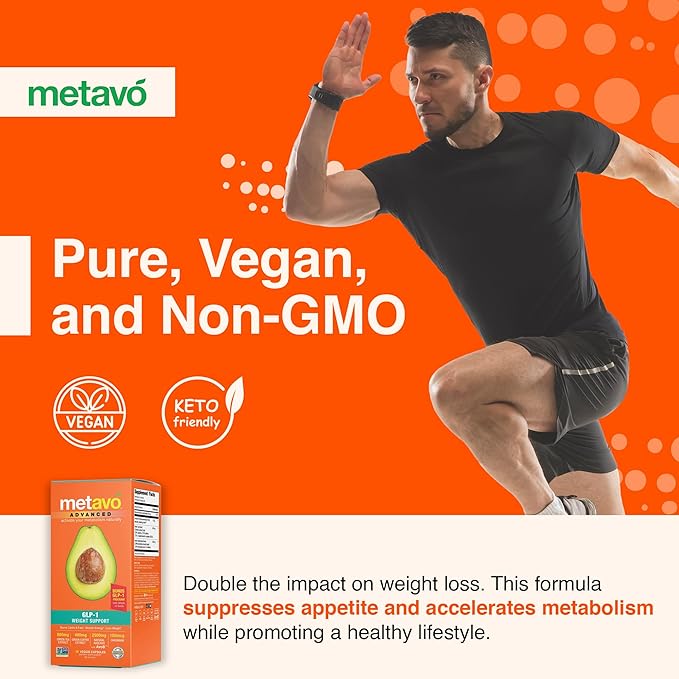 Advanced GLP-1 Weight Support | Metabolism & Appetite Control - Curb Cravings, Boost Metabolism | 90 Easy to Swallow Capsules