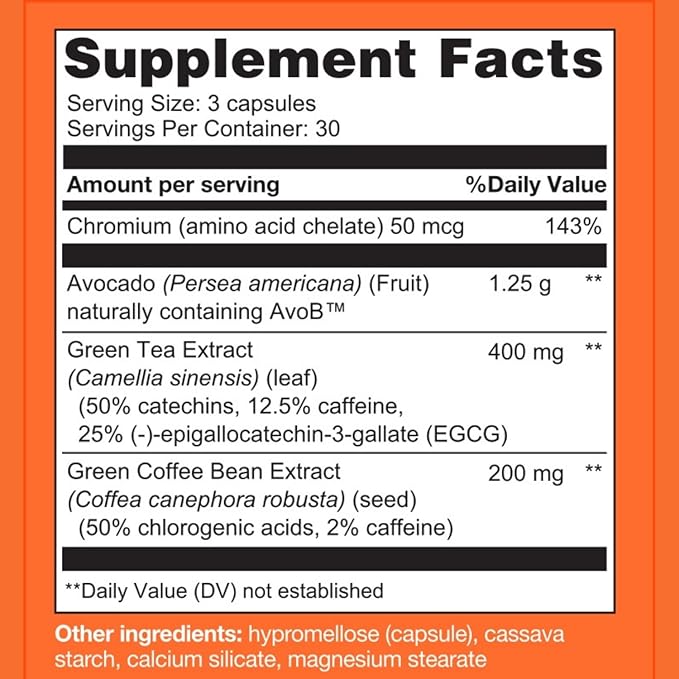 Advanced GLP-1 Weight Support | Metabolism & Appetite Control - Curb Cravings, Boost Metabolism | 90 Easy to Swallow Capsules