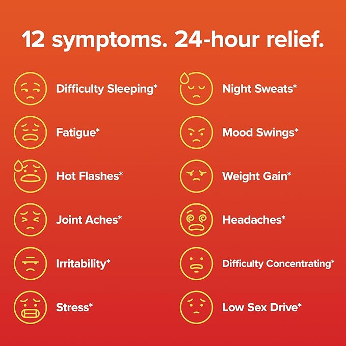 Amberen Menopause Supplements for Women, Multi-Symptom Relief, Vitamin E & Unique Amberen Compound, Helps Support Hormone Balance, Hot Flashes & Night Sweats, Sugar Free, Orange Flavor, 60 Gummies
