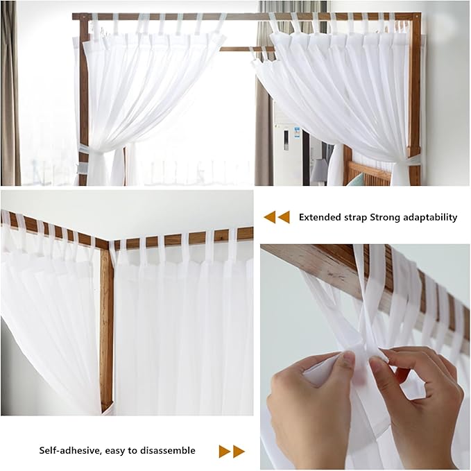 AIKASY Canopy Bed Board with Top and Self-Adhesive Velcro Strips, White Gauze Princess Bed Canopy Curtain Tent, Creating a Romantic Atmosphere in The Room(Twin,Black)