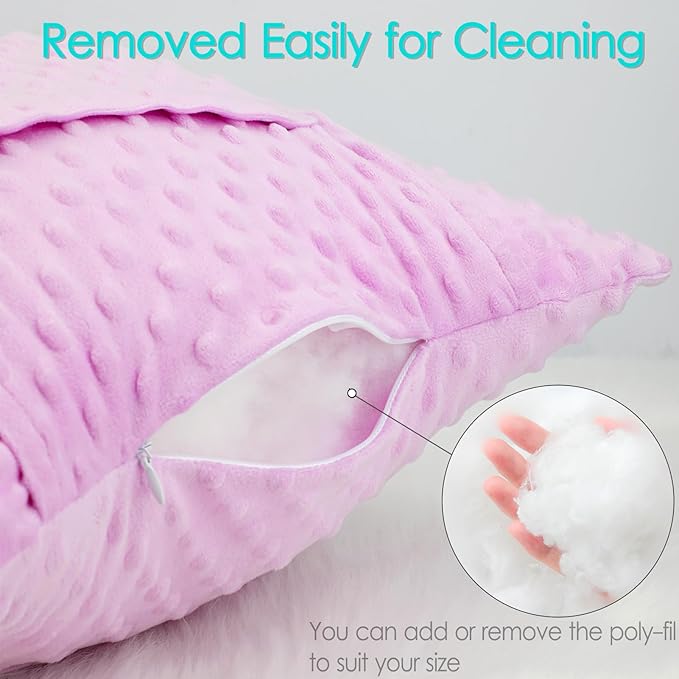 Heart Surgery Pillow Shock Absorbing for Open Heart Surgery After Bypass Coughing with 2 Pockets - Recovery Gifts with Hands Placement Pouch, Minky Dot Lavender