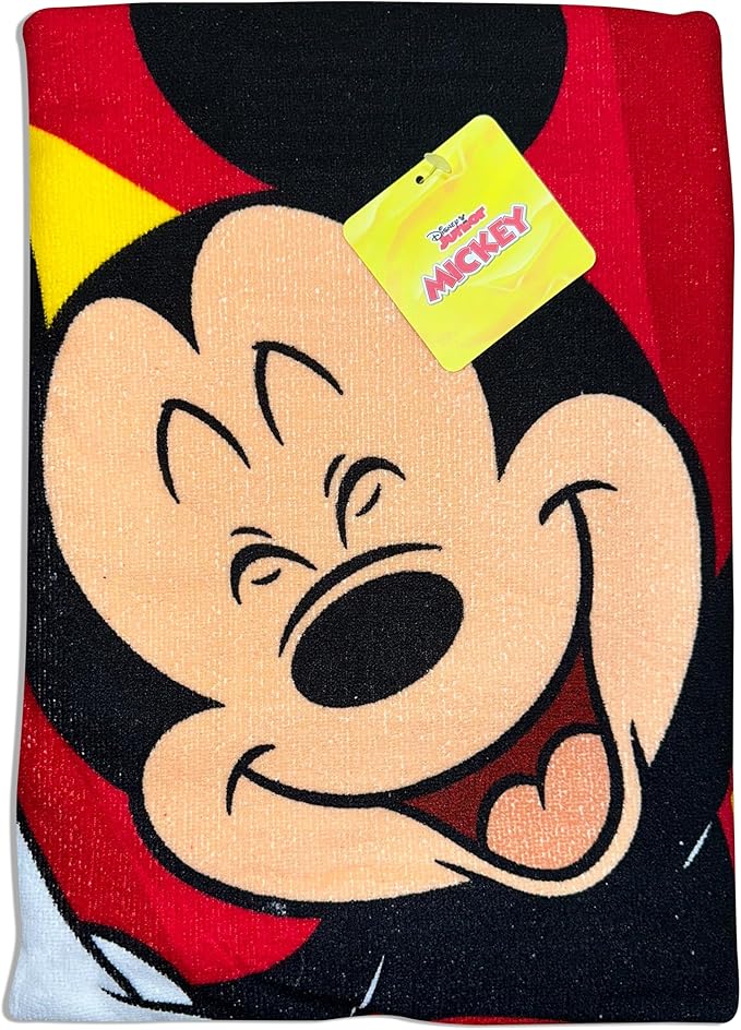 Disney Mickey Mouse Happy Mickey 1 Finger up! Microfiber Kids Towel Red