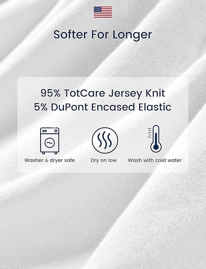 TotAha Premium Stretchy Bassinet Cradle Sheets (2-Pack) -Hypoallergenic, Silky Comfort, Buttery Soft, Calming Effect, All-Season Jersey-Knit Sheets,32 X 16 X 3''(Colorful Flora & Blue Flowers)