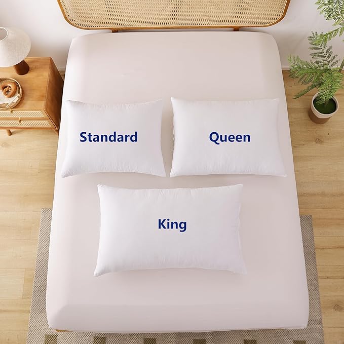 Shatex Medium Firm Pillow, King Size 34 x 20 inch, Adjustable Pillow for Neck Pain Relief,Back Pillow Provide Strong Support for Stomach & Side Sleepers