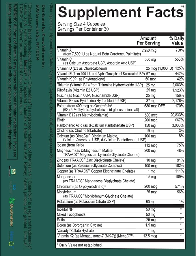 Veracity Bioevolve Multivitamin for Women - Vitamin B Complex, Magnesium, Calcium, Essential Vitamins Supplement, Trace Minerals for Hormone Balance, Immune Support, Healthy Skin, Hair, Nails & Energy