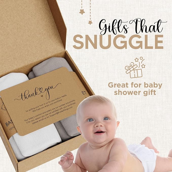 Bassinet Fitted Sheets - Compatible with Baby Delight Beside Dreamer Bassinet & Baby Joy Bedside Sleeper | 100% Organic Jersey Cotton - White + Grey | 33X20 (2 Pack)