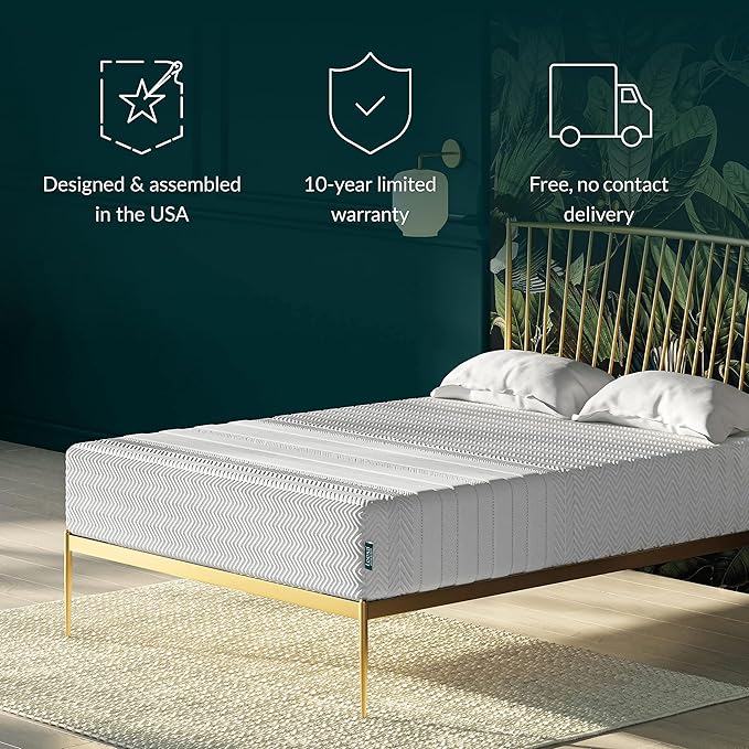 Leesa Legend Hybrid 12" Mattress, Twin XL Size Luxury Dual Hybrid/CertiPUR-US Certified/with Organic Cotton Mattress Cover / 100-Night Trial