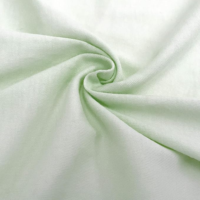 TL Care 100% Natural Cotton Jersey Knit 18" x 36" Cradle/Bassinet Sheet - Fitted, Celery, Soft Breathable, for Boys and Girls