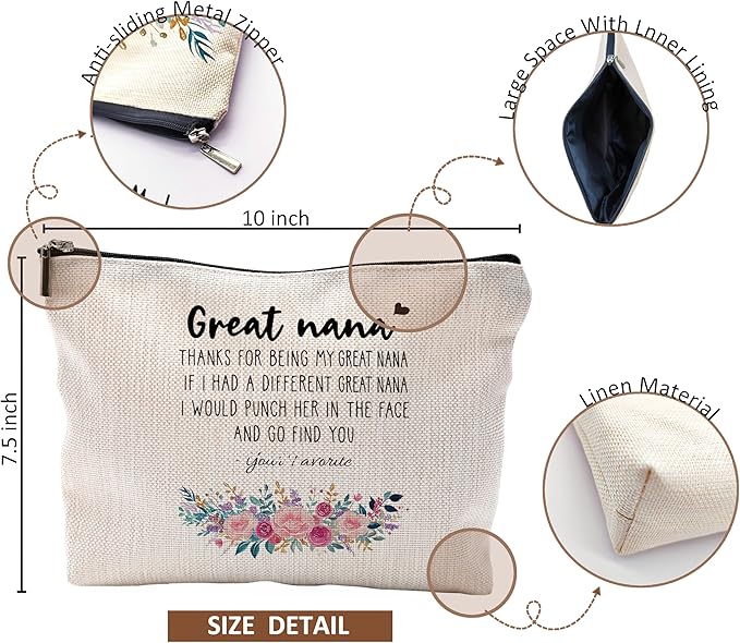Great Nana/Grandma Gifts - Makeup Bag