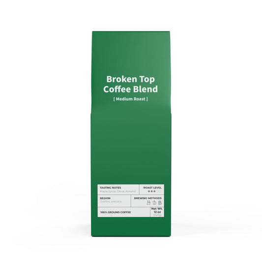HBS, Broken Top Coffee Blend (Medium Roast), Green Package