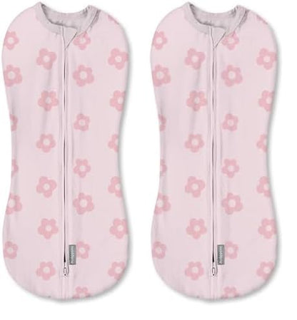 SwaddleMe by Ingenuity Pod, 0-2 Months, 2-Pack - Flower Confetti