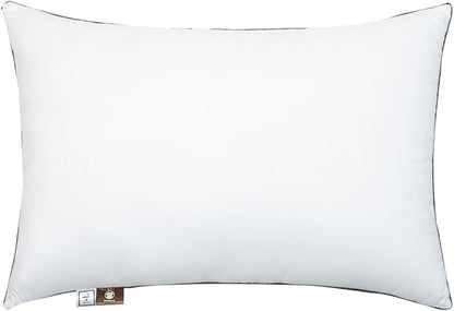 Premium 2-Pack Sleeping Pillow, Bed Pillow, Super Soft Down Alternative with Washable Covers, Microfiber Filling, Set of 2 (Stripe, Queen)