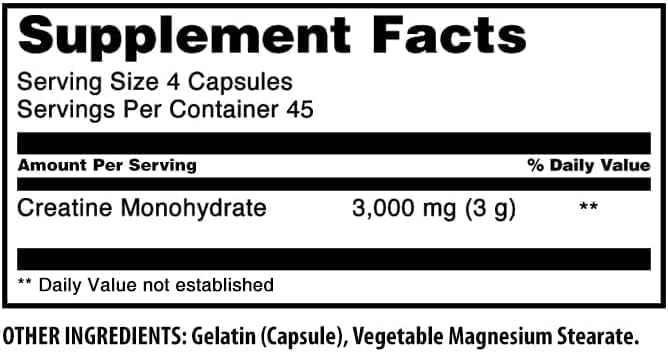 Amazing Formulas Creatine Monohydrate 3000 Mg Per Serving Capsules Supplement | Non-GMO | Gluten Free | Made in USA (2 Pack)
