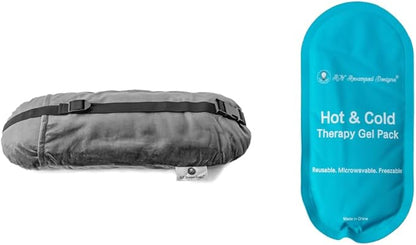 Hysterectomy, Mastectomy Seatbelt Pillow with Therapy Hot/Cold Gel Pack, Purposeful Protection Gift for Healing Surgical Incision after Abdominal or Chest Surgery for Women and Men (Gray)