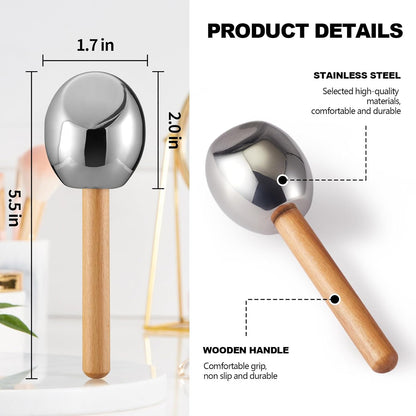 Ice Globes for Face- Stainless Steel Cryo Facial Massager Tool to Reduce Puffiness & Tighten Skin,Cryo Sticks -Cooling Therapy for Dark Circles, Wrinkles & Pore Minimizing