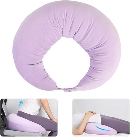 BBL Pillow After Surgery, BBL Pillow for Sitting Sleeping Driving, Hemorrhoid Pillow Seat Support Cushio for Butt with Hole, Butt Donut Pillow for Woman,Lavender