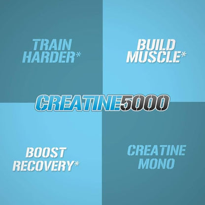 Evlution Pure Creatine Monohydrate Powder 5000mg Nutrition Pre and Post Workout Recovery Drink Mix Creatine Powder for Enhanced Muscle Mass Athletic Performance and Muscle Recovery - Unflavored